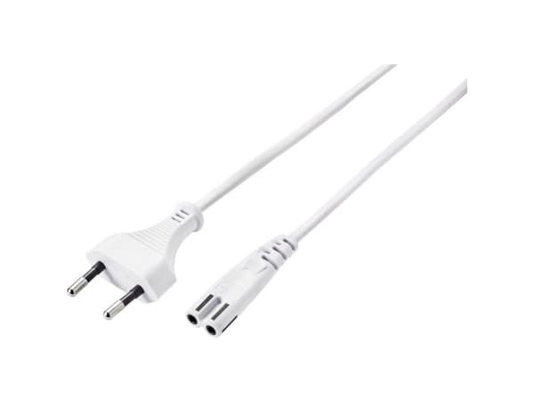 Sygonix SY-5044218 Strøm Netværkskabel Hvid 5.00 m