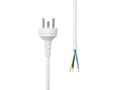 Miniatyrbilde 3 av 3: MicroConnect - Strømkabel - type K (hann) til uisolert tråd - 250 V - 13 A - 7 m - hvit - Danmark