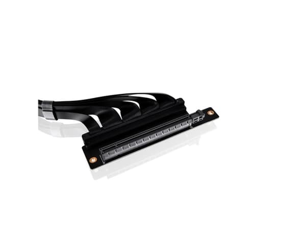 PCI-E 4.0 Dual 90° Riser-kabel (svart, 40 cm)