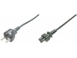 DIGITUS strömförsörjningskabel Schuko-IEC C5 varm apparatuttag rak svart 2m (AK 524 2M)