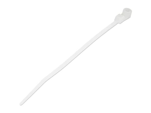 StarTech.com 10cm-kabelband med monteringshål - 2mm brett, 2 tum 24mm buntdiameter, 8kg draghållfasthet, Nylon 66 självlåsande band med skruvhål, UL-