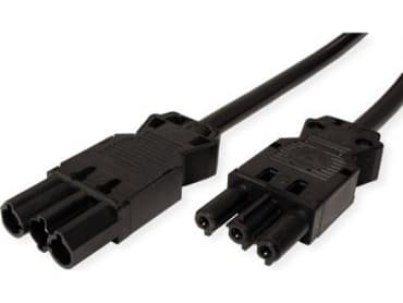Bachmann Förlängningskabel BACHMANN GST18-3 hane/hane, svart, 4 m