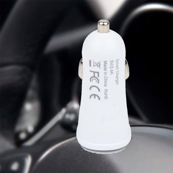 INF Billader 5V / 2.4A Dual USB med LED