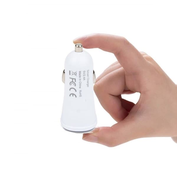 INF Billader 5V / 2.4A Dual USB med LED