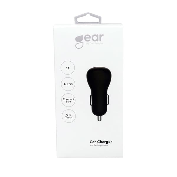 GEAR Lader 12/24V 1xUSB 1A Sort