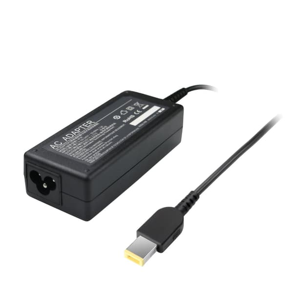 Power adapter for Lenovo T570/T470/L470, 65W, 3.25A, black Sort