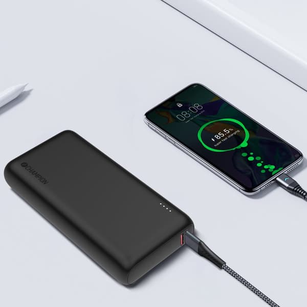 Power Bank 20 000 mAh 30W PD Svart
