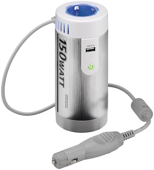 Spændingsomformer til bilspænding DC/AC (12 V - 230 V/150 W) USB