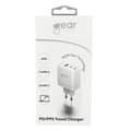 Miniatyrbillede 3 af 3: Lader GAN 220V 2xUSB-C+1xUSB-A PD 45W+18W+5A (total 65W) Hvid
