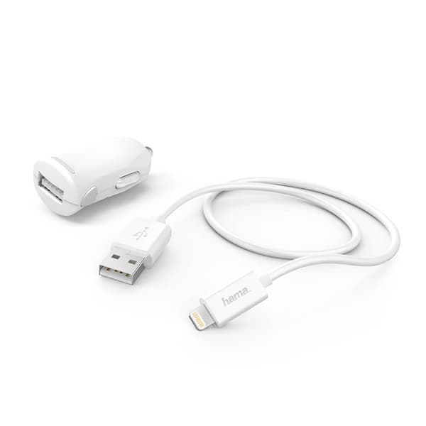 HAMA Billader Kit Lightning, Hvid