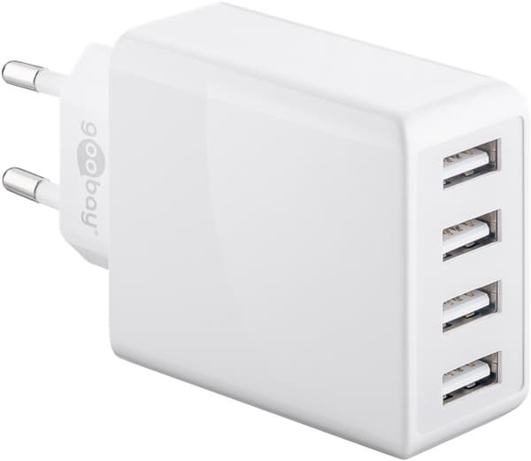 USB-A multiport oplader (30 W) hvid
