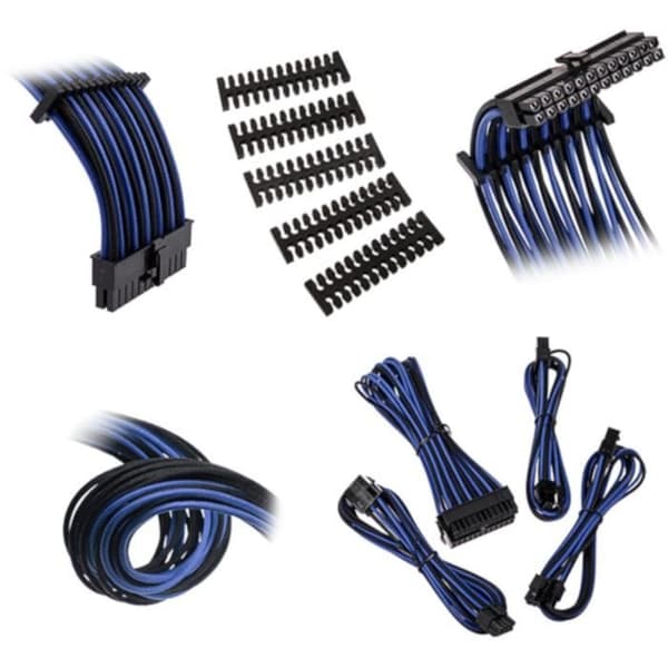 Intern kabelströmförlängning - BITFENIX - Innehåll: 1x 24pins - 1x 8pins CPU - 3x (6+2)pins VGA + 5 kammar - BFX-ALC-EXTKB-RP