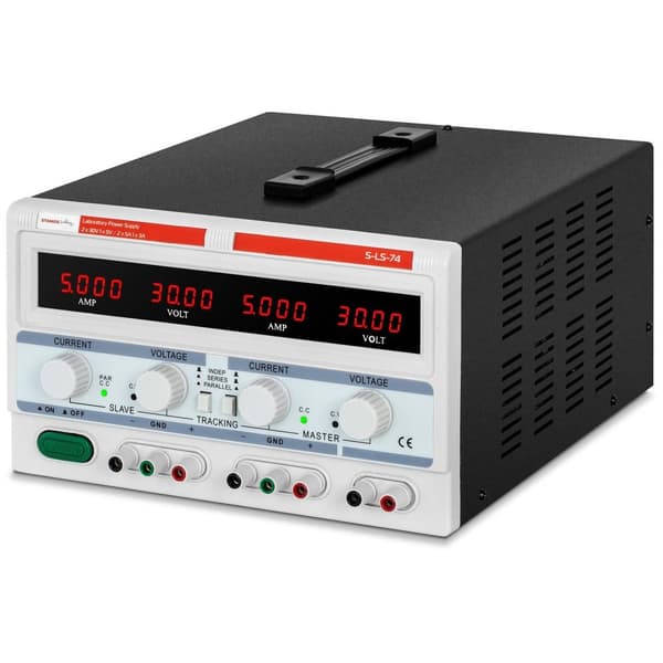 Stamos Soldering Labbaggregat - 2 x 0-30 V/ 0-5 A DC - 1 x 5 V / 3 A - 300 W