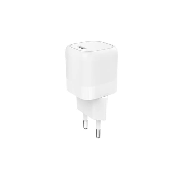 Laddare 220V 1xUSB-C PD/PPS 25W, Kabel USB-C-USB-C 1m