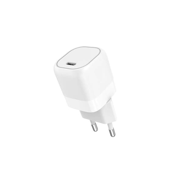 Laddare 220V 1xUSB-C PD/PPS 25W, Kabel USB-C-USB-C 1m