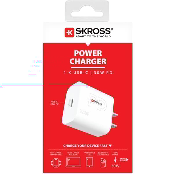 Matkalaturi USA/Japani jne. USB-C PD 30W Maadoittamaton