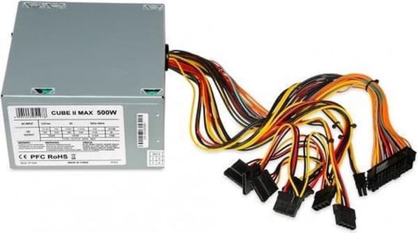 iBox CUBE II strømforsyning 500 W 20+4 pin ATX ATX Sølv