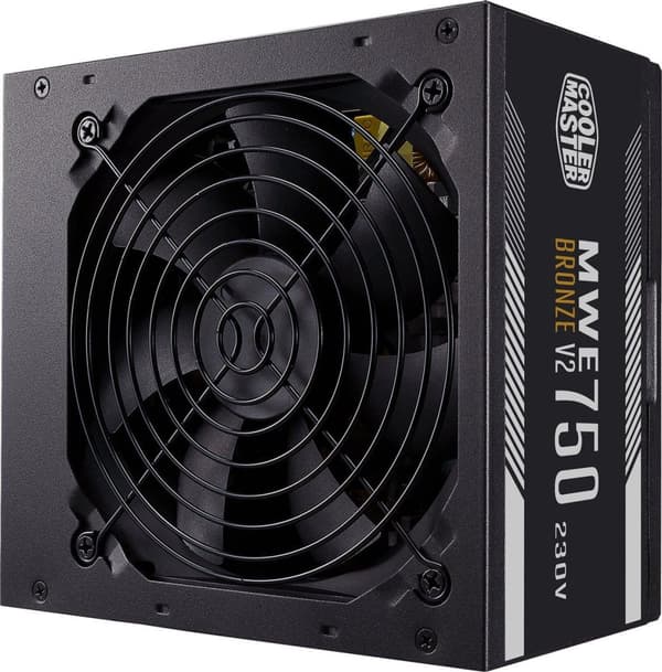 Cooler Master MWE 750 Bronze 230V V2, 750 W, 220 - 240 V, 50/60 Hz, 6 A, Aktiv, 120 W Sort
