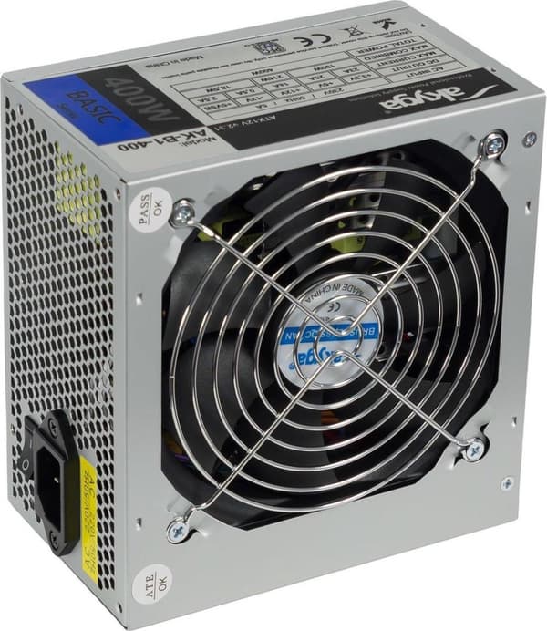 Akyga AK-B1-400 strømforsyningsenhed 400 W 20+4 pin ATX ATX Grøn