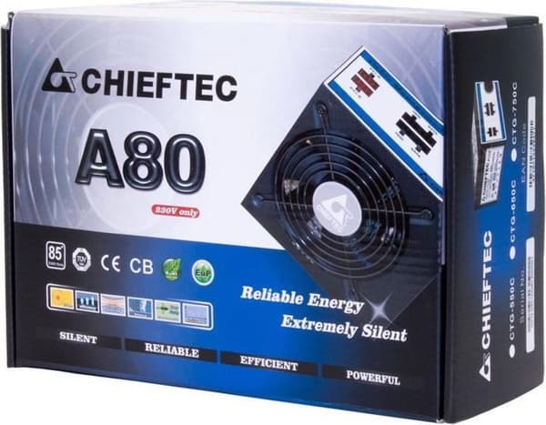 Chieftec CTG-750C strømforsyningsenhed 750 W ATX Sort