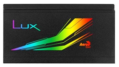 Strømforsyning Aerocool Lux RGB 550M 550 W Sort Sort