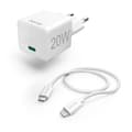 Miniatyrbillede 1 af 3: HAMA Hurtigoplader 220V USB-C-Lightning