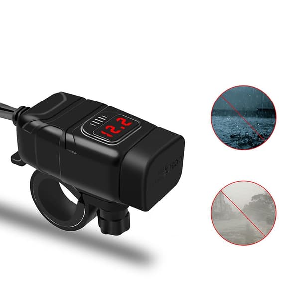 USB-C / USB hurtigoplader til bil og motorcykel