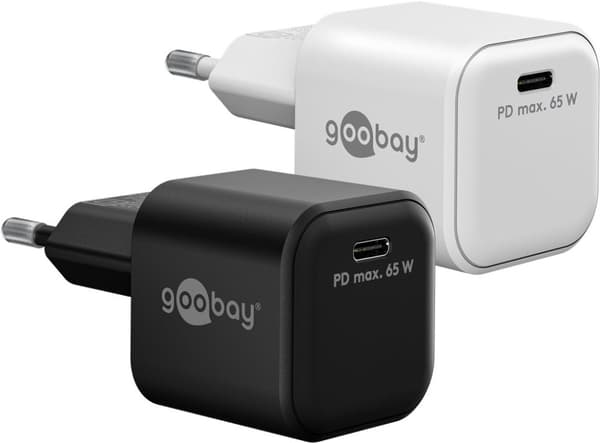 USB-C™ PD GaN -pikalaturi Nano (65 W) musta