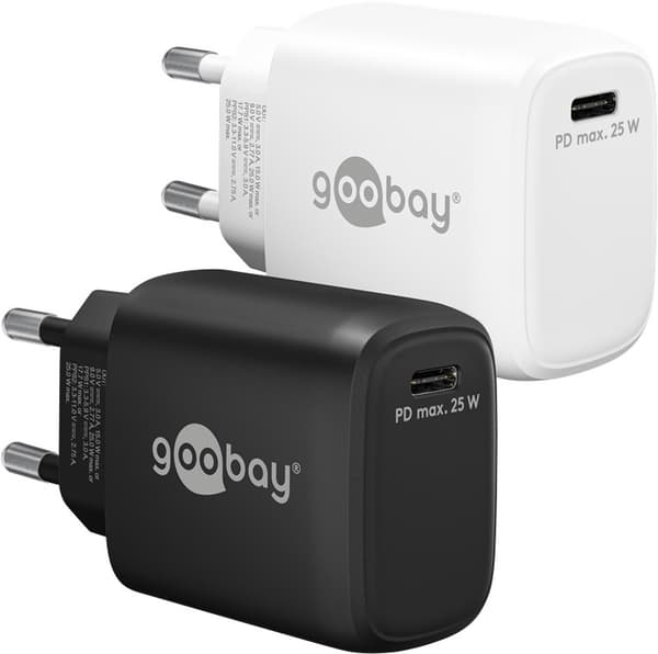 USB-C™ PD GaN hurtiglader (25 W) hvit