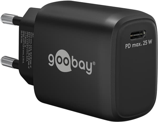 USB-C™ PD GaN -pikalaturi (25 W) musta