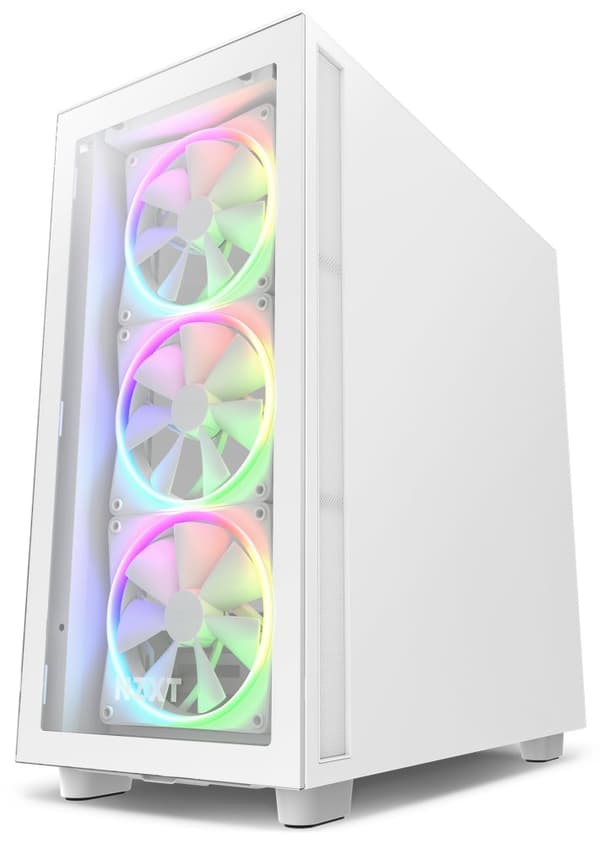 NZXT H7 Elite RGB Mid Tower Case, White