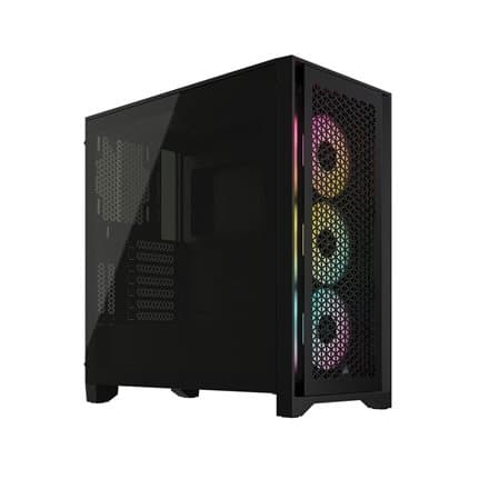 Corsair | Tempered Glass PC Case | iCUE 4000D RGB AIRFLOW | Side window | Black | Mid-Tower | Power supply included No Sort