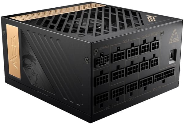 MSI MEG AI1300P PCIE5 power supply unit 1300 W 24-pin ATX ATX Black