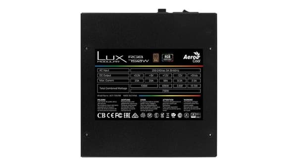 Aerocool Lux RGB 750W power supply unit Black