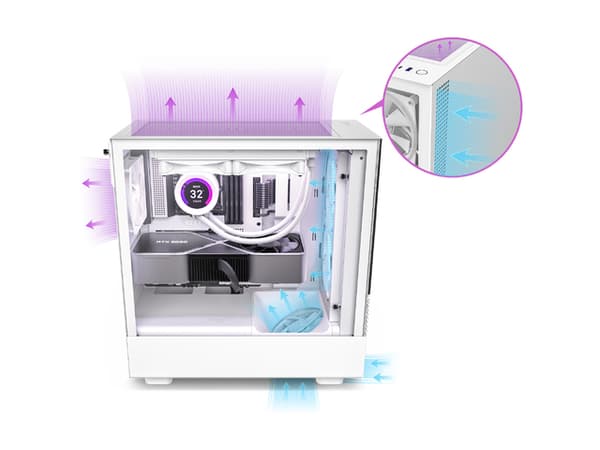 NZXT H5 Elite RGB Midi-Tower - white