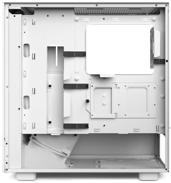 Case NZXT H5 Flow RGB Matte White, Mid-Tower