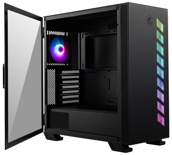 MSI skříň MAG VAMPIRIC 300R/ bez zdroje/ levé temp. sklo/ 1x 120mm ARGB fan/1x USB3.1 Type-C/2x USB3.0/ černá
