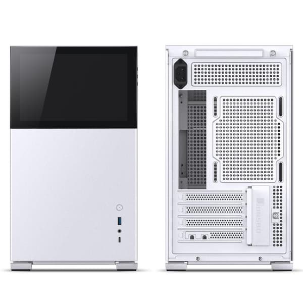 Jonsbo D31 Screen Micro-ATX Case, Tempered Glass - white