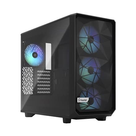 Fractal Design | Meshify 2 Lite RGB TG Light Tint | Side window | Black | E-ATX | Power supply included No | ATX Sort