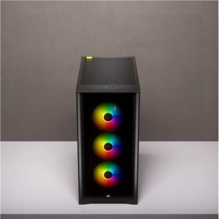 Corsair | Tempered Glass Mid-Tower ATX Case | iCUE 4000X RGB | Side window | Black | Mid-Tower | Power supply included No | ATX