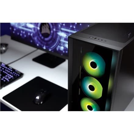 Corsair | Tempered Glass Mid-Tower ATX Case | iCUE 4000X RGB | Side window | Black | Mid-Tower | Power supply included No | ATX