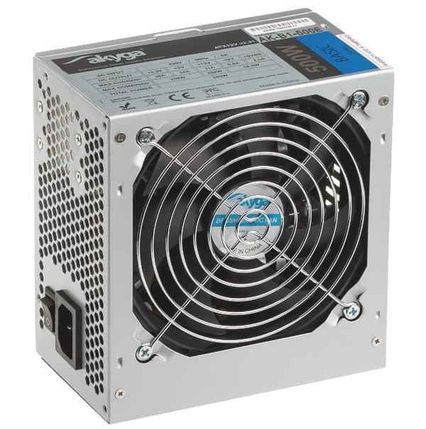 Akyga AK-B1-500E power supply unit 500 W 20+4 pin ATX ATX Grey Grå