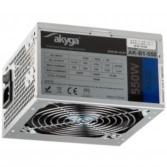 Akyga AK-B1-550 power supply unit 550 W 20+4 pin ATX ATX Grey Grå