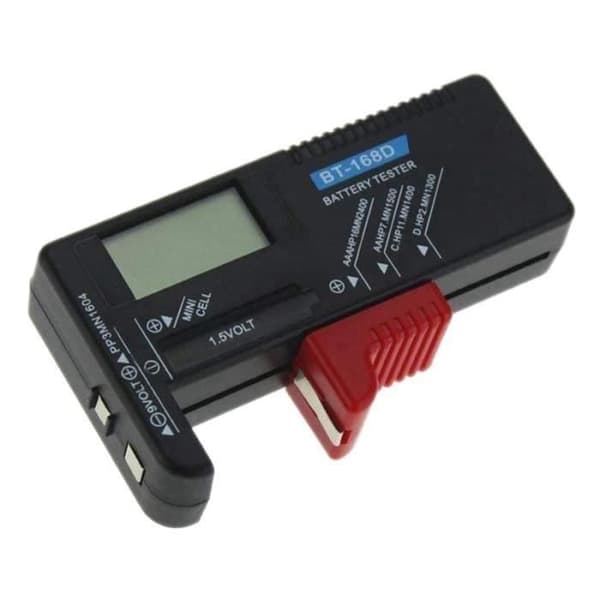 BT-168D Digital batteritestare Kapacitetsdetektor Diagnosverktyg Volt Checker för Aaa Aa C D 9V 1,5V knappbatteri