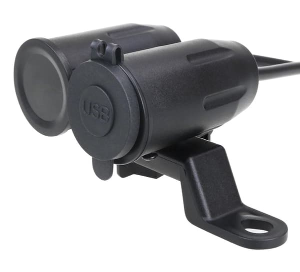 INF 3 in1 Moottoripyörä 3.1A Dual USB Port Laturin pistoke kannatin Volttimittari Lämpötila