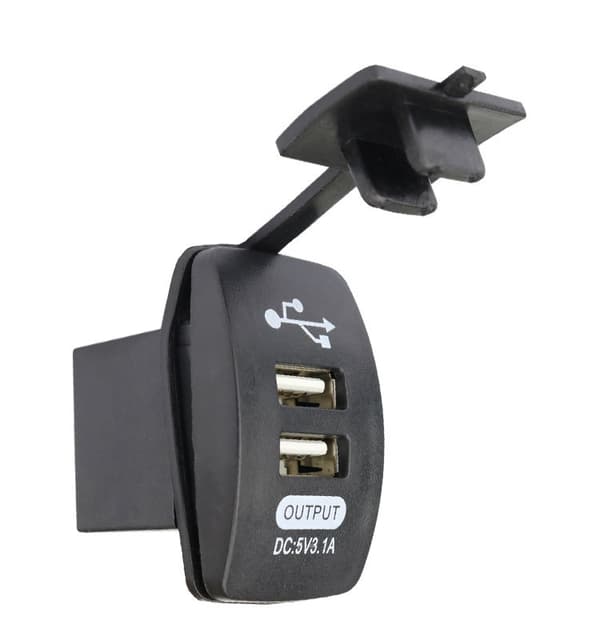 INF Avrundet dobbel USB-billader