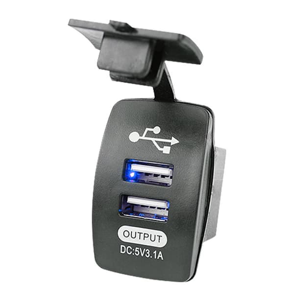 INF Avrundet dobbel USB-billader