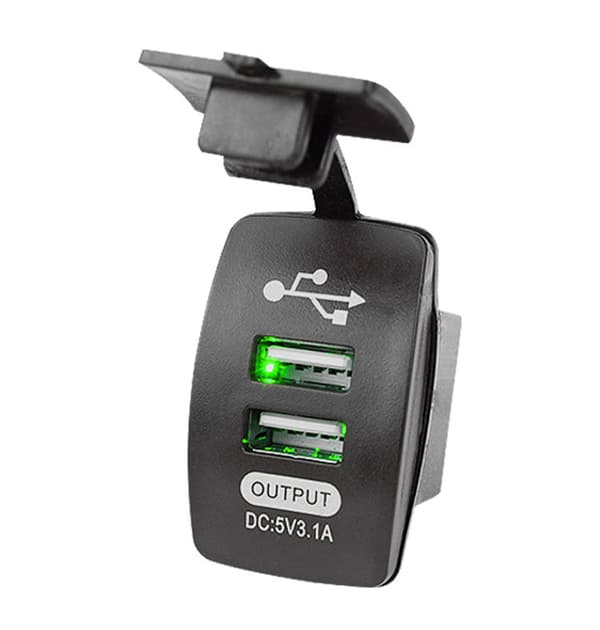 INF Avrundet dobbel USB-billader