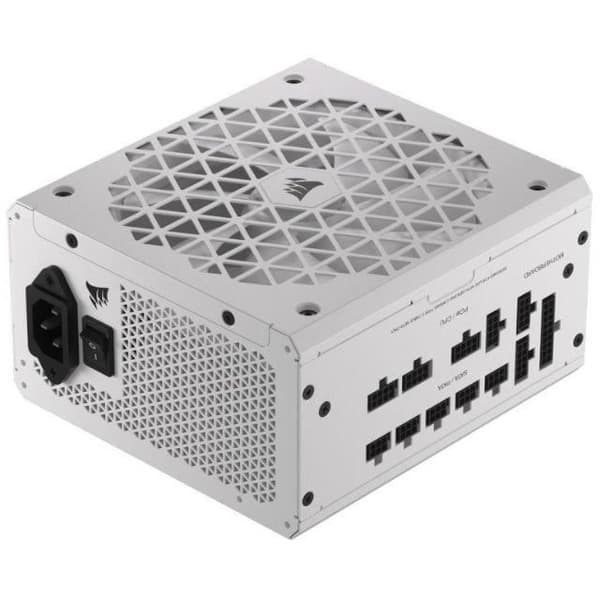 CORSAIR - Strömförsörjningsenhet - RM850x Shift White Cybenetics - Helt modulär ATX - Gold 80 Plus certifierad - 850 watt