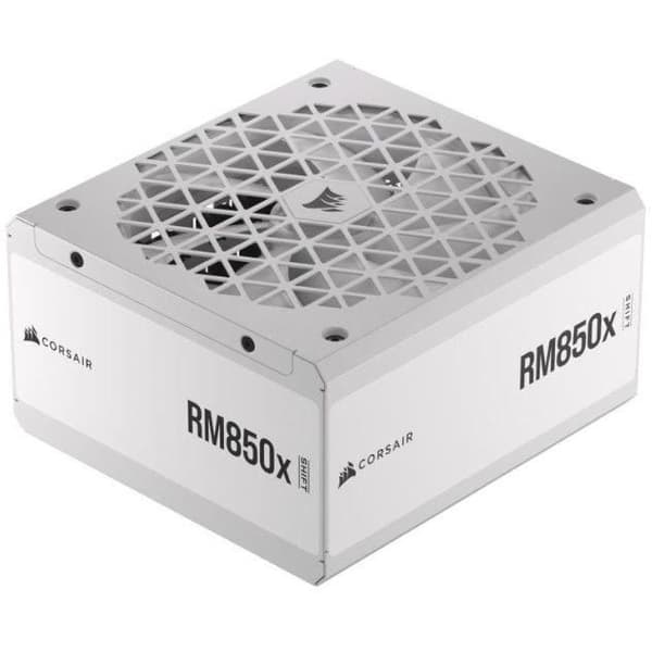 CORSAIR - Strömförsörjningsenhet - RM850x Shift White Cybenetics - Helt modulär ATX - Gold 80 Plus certifierad - 850 watt